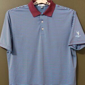 Peter Millar Striped Golf Polo Phoenix Country Club Logo LARGE